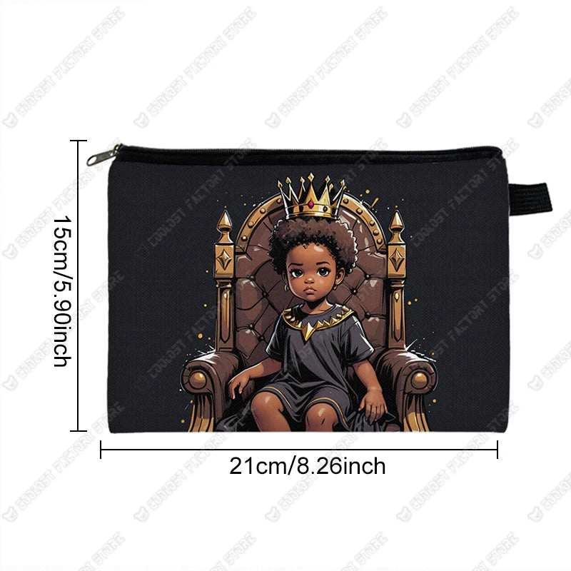 Genius Black Girl Cosmetic Case Musicians Astronauts Nurses Makeup Bags Lipstick Phone Napkin Storage Pouch Women Toiletries Bag