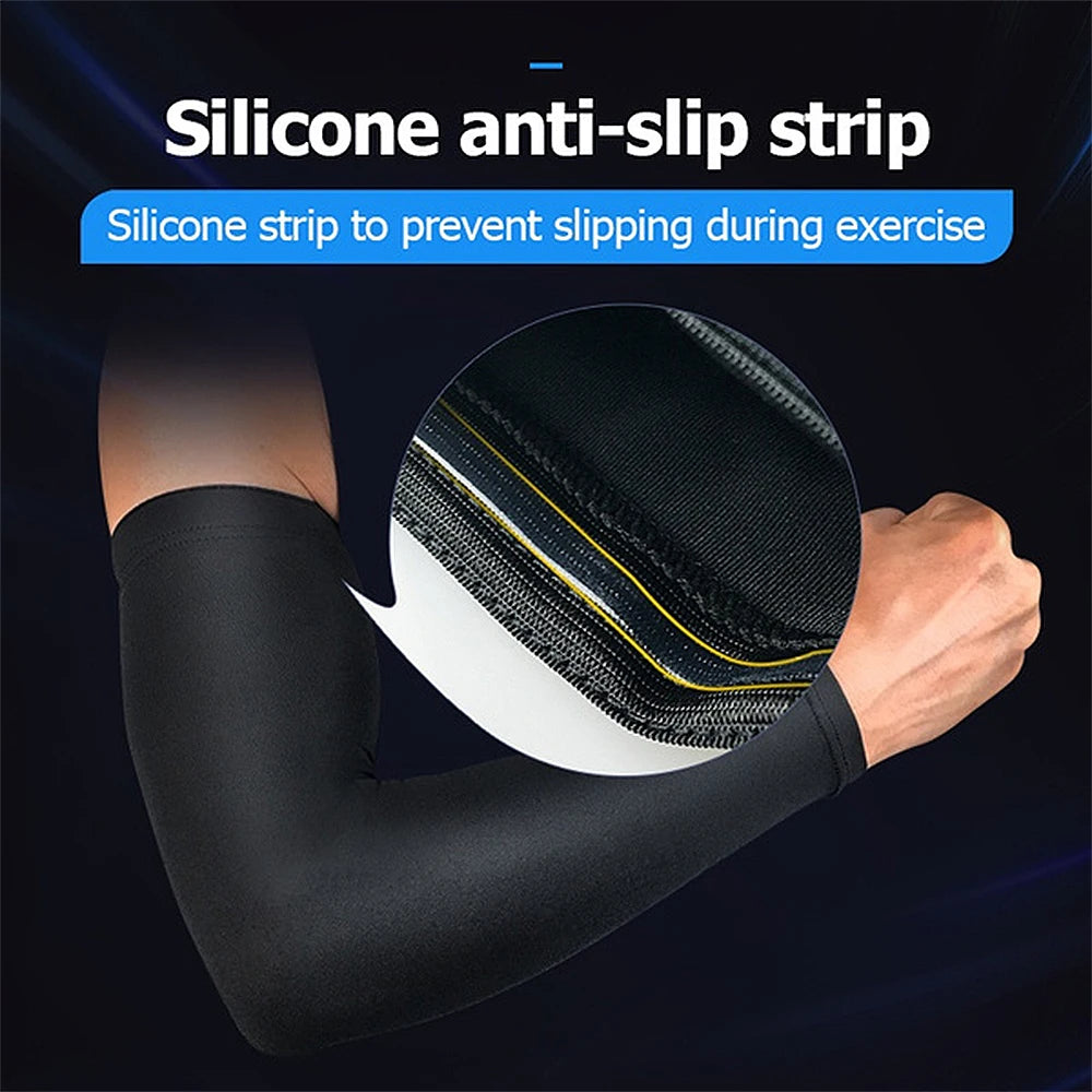 BraceTop 1 PC Sport Arm Compression Sleeve Basketball Cycling Arm Warmer Fitness Running UV Protection Volleyball Sunscreen Band
