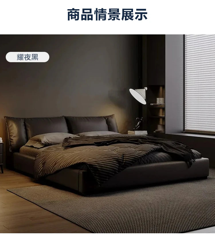 Luxury Modern Bed Sofa Frame Floor Sleeping Platform Bedroom Massage Bed Leather Safe Letto Matrimoniale Lounge Suite Furniture