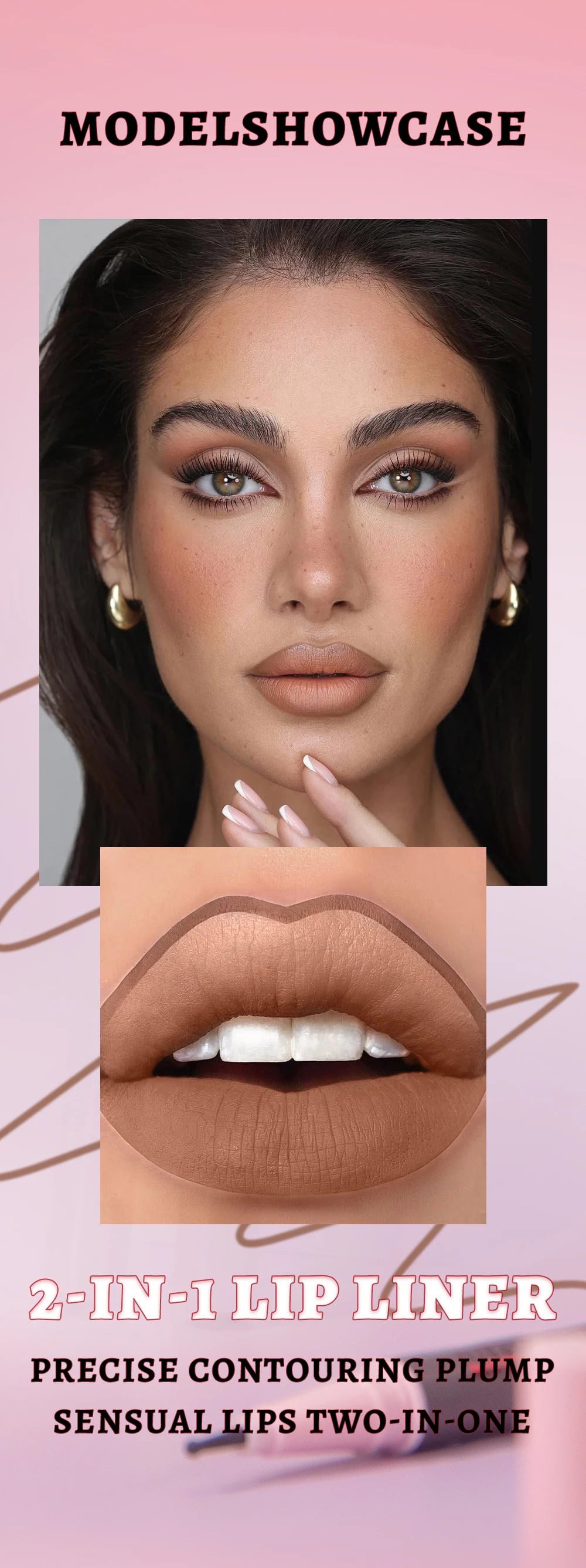 QIBEST Matte Liquid Lipliner Pencil Waterproof Plumping Stain Lipstick Natural Lip Liner Outline Lips Contour Pen Cosmetics