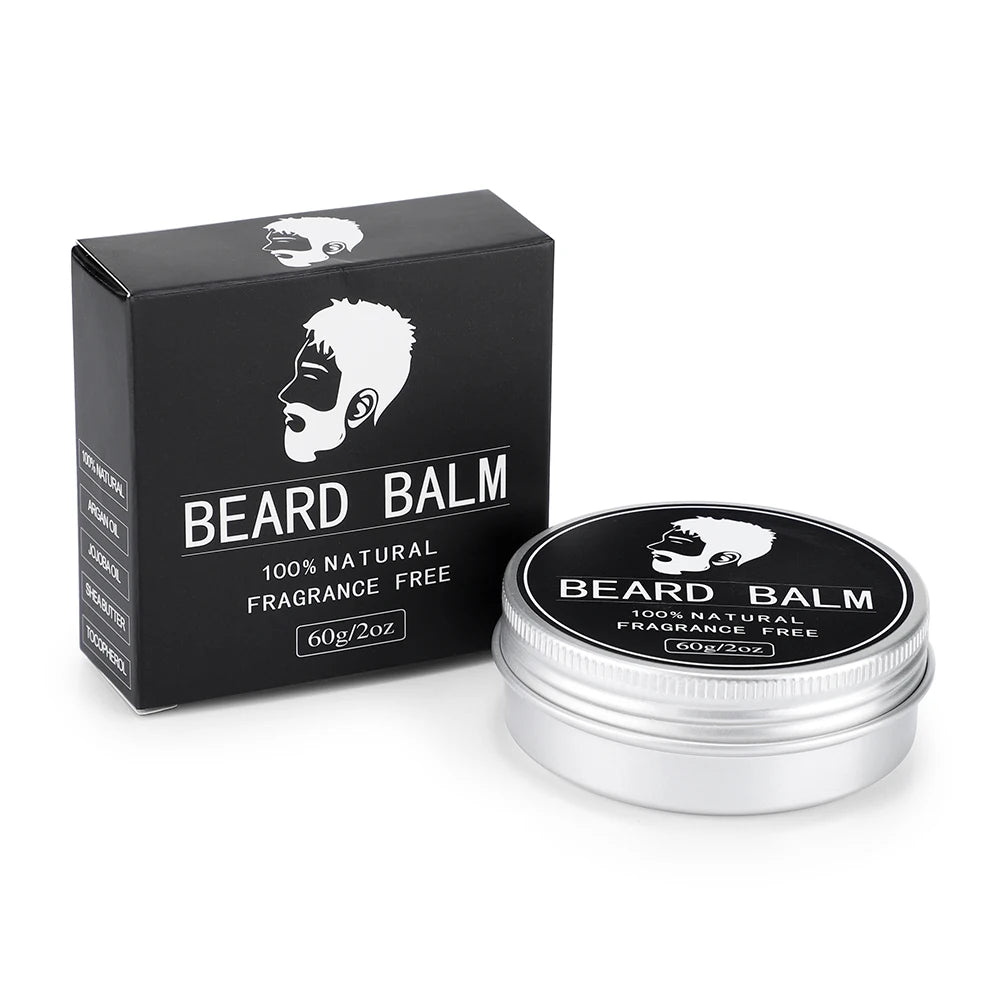 Man Natural Beard Balm Wax Reduce Frizz And Split Ends Moisturize Smooth Soften Beard Oil Cream Mustache Styling Accessories