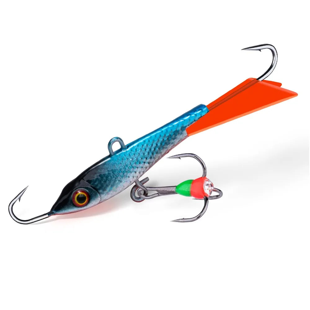 Goture 40mm 12g Winter Ice Fishing Lure Balancer 3D Eyes Jig Bait Artificial Hard Lure Jigging Balanced Fishing Bait Wobbler Set