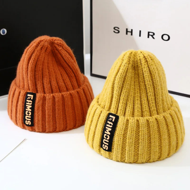 Soft Woolen Knitted Hat For Men Women Solid Color Beanies Autumn Winter Warm Skullies Cap  Crochet Bonnet Unisex Skullcaps gorra