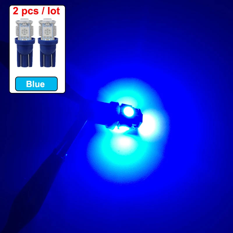 2x T10 W5W Car LED Interior Dome Reading Bulb Turn Signal Light Wedge Side Clearance Brake License Plate Luggage Trunk Lamp 12V