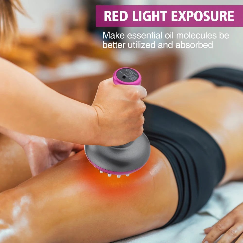Rechargeable Guasha Massager Body Shaping Heating Meridian Scraping Brush Lymphatic Drainage Machine Fat Burner