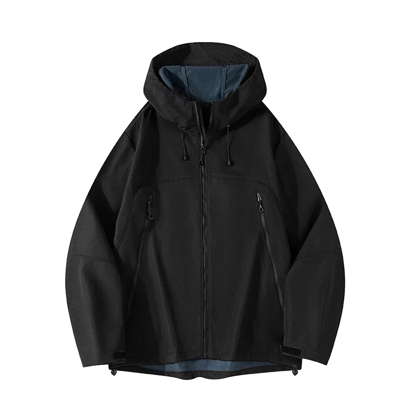 New Men Outdoor Jackets Men Spring Casual Hooded Jacket Coats Mens Autumn Waterproof Fashion Brand Windbreaker Jackets Male 3XL