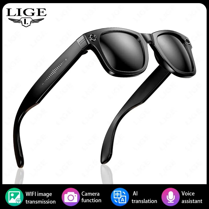 Smart Glasses 8 Million Pixels Recording Videos AI Photo Recognition Answer Translation 270mAh IP65 Waterproof Bluetooth Glasses