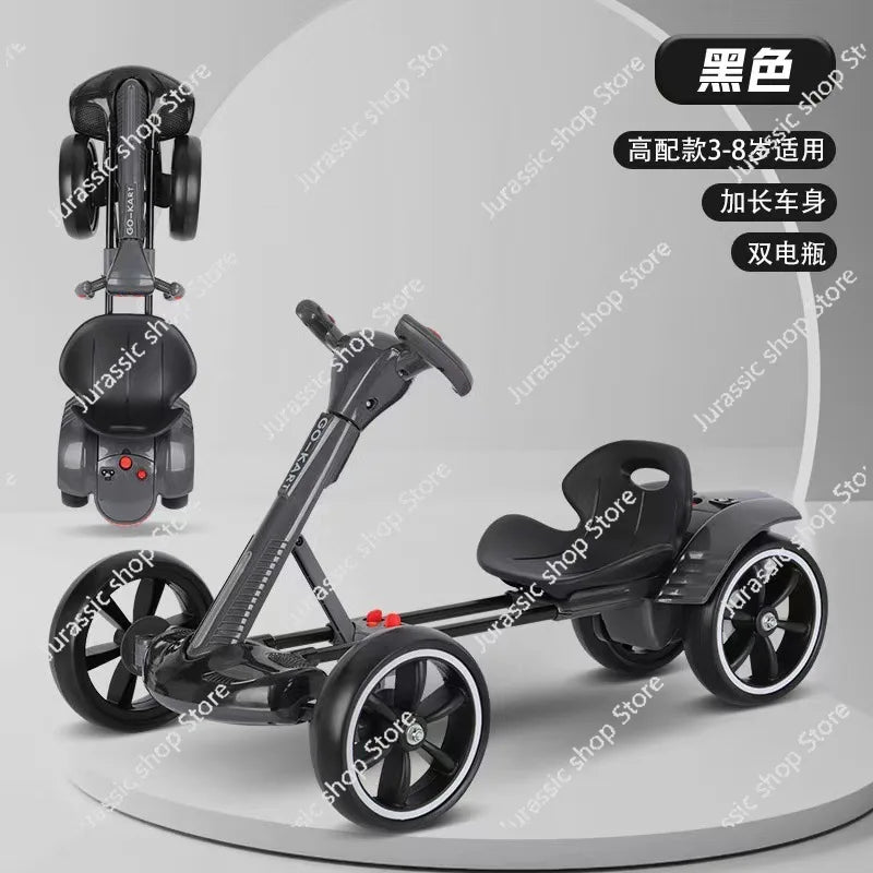 Children's Electric Kart Free Installation Can Sit Electric Car Children Charging Remote Control Folding Stroller