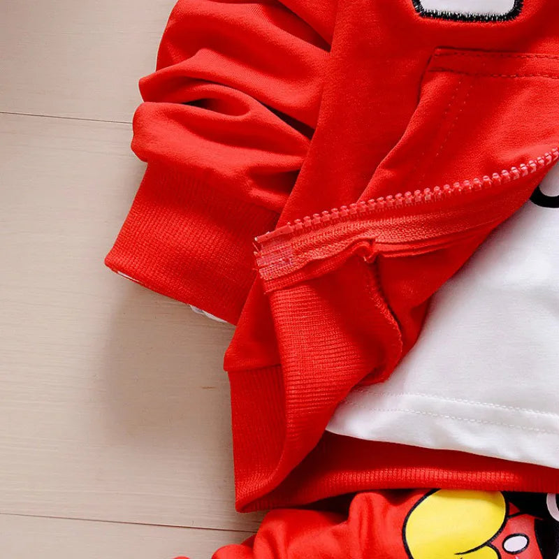 Spring Autumn Products Boys Clothes Set Cute Cotton Hooded Coat T-shirt Pants 3PCS Set Casual Kids Sportswear baby girl clothes