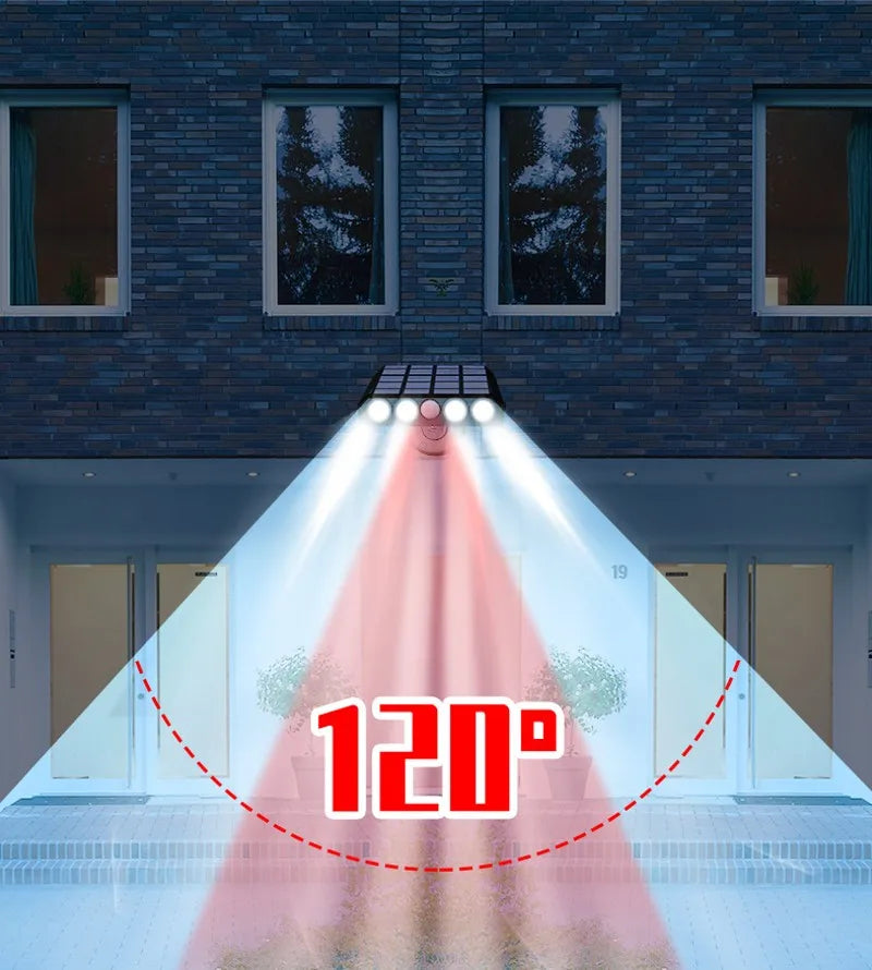 LED Solar Lamp Garden Light IP65 Waterproof LED Exterior Spotlight For Outdoor Lighting With Motion Sensor Projector Street Lamp