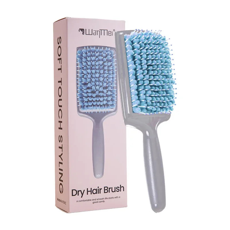 Professional Microfiber Bristles Comb with Nylon Bristles Absorbent Drying Hairbrush Scalp Care Brush Hair Styling Tool Salon