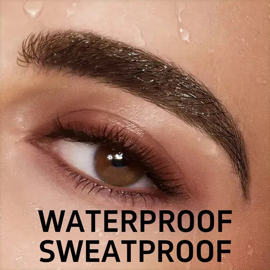 3D Dye Eyebrow Pencil Hairling Anti-smudge Waterproof Long Lasting Black Brown Large Brush Natural Wild Eyebrow Enhancers Cream
