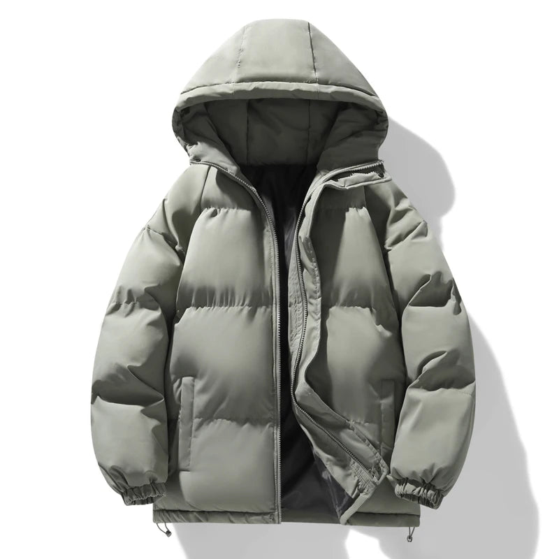 2026 new arrival winter jacket sill-like cotton jackets men,mens fashion thicken warm parkas trench coat male size M-4XL