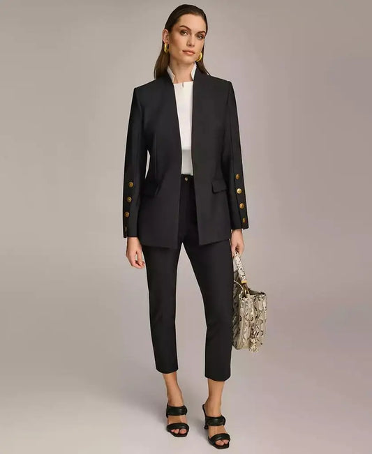 Women's Button Sleeve Blazer, Regular & Petite | Donna Karan New York