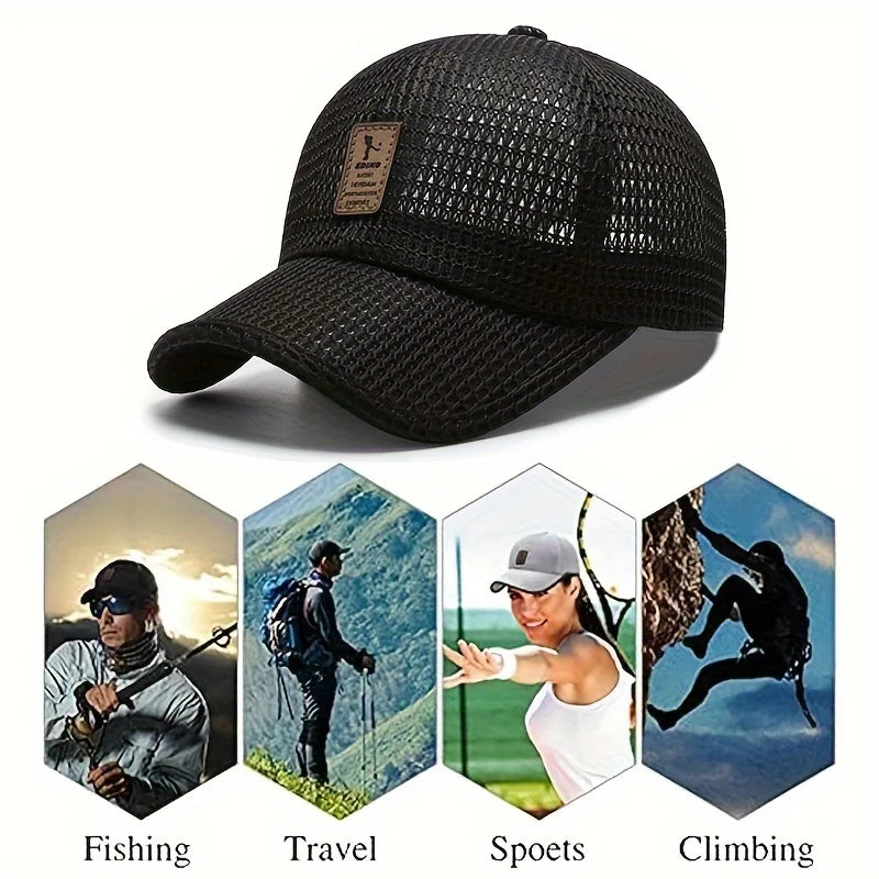 Breathable Mesh Baseball Caps - Adjustable, Quick-Drying, Casual Trucker Hats for Men & Women, Perfect for Summer Outdoors