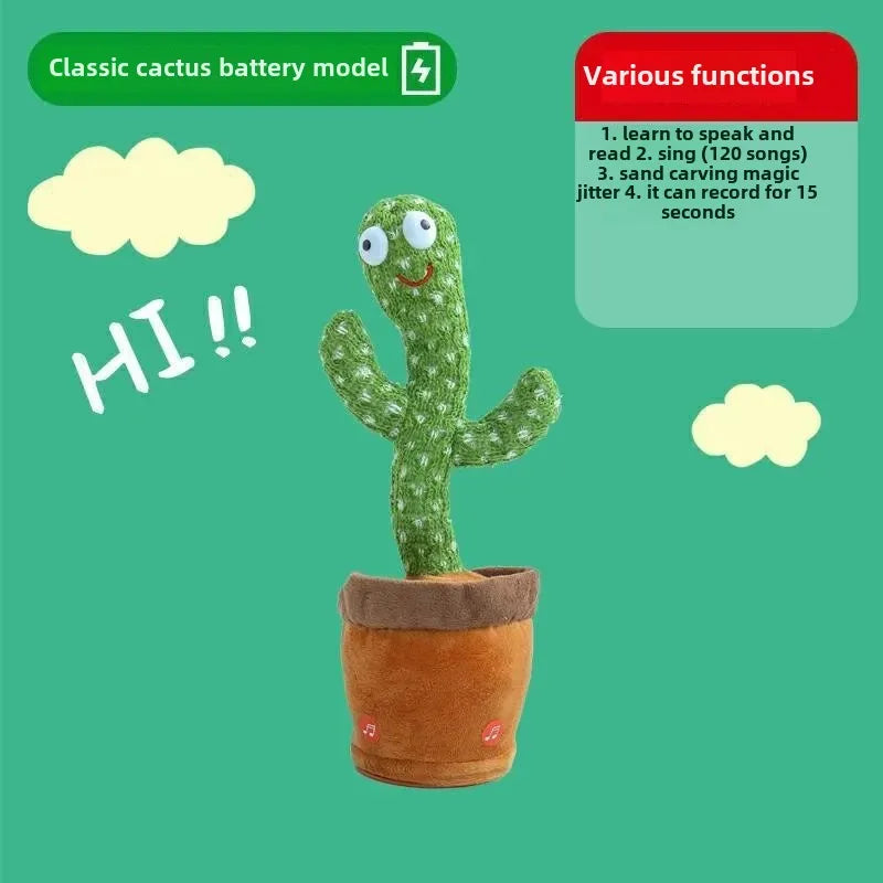 Magic Twist Talking Cactus Toy Dancing Cactus Swing Singing
