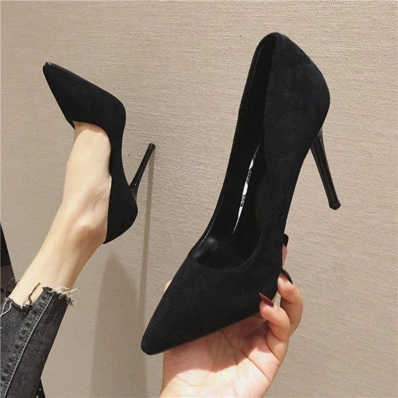 Women Shoes 2024 summer New Women Pumps Suede High Heels Fashion Office Shoes Stiletto Party Shoes Female Comfort Women sandals