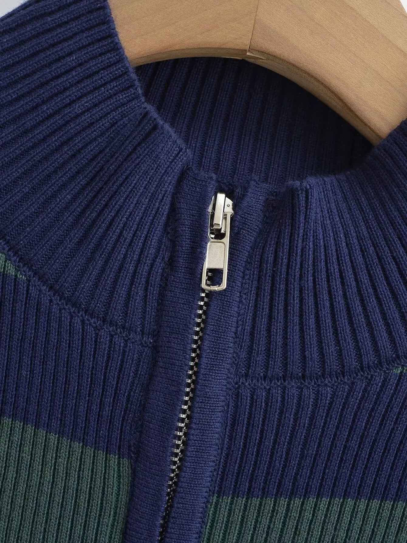 Slim Fit American Style Knitted Cardigan Women's Double Zipper Open Front Pure Desire Autumn Fashion Outerwear BM Style