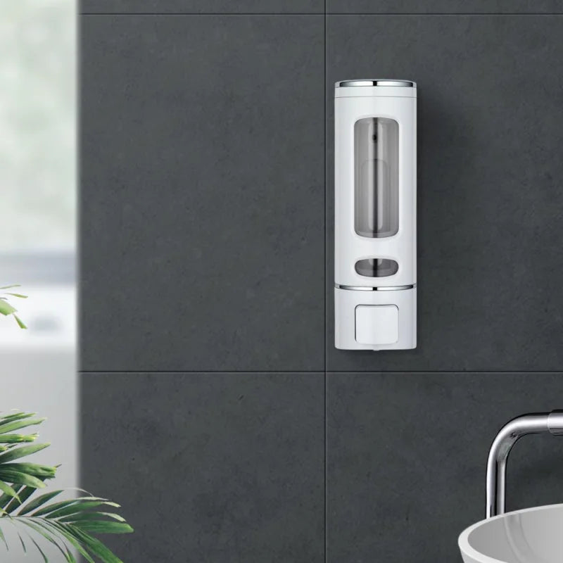 Lamgool Single/double Soap Dispenser Wall-Mount Shower Bath Shampoo Dispenser Liquid Soap Container Bathroom Accessories