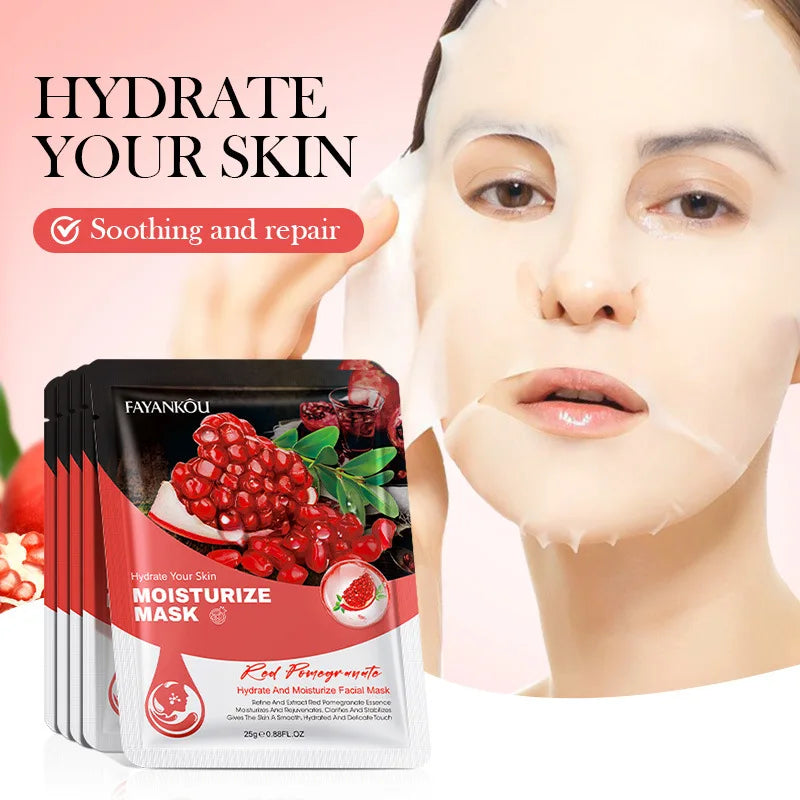 10pcs Fruits Facial Masks For Face Skincare Moisturizing Brightening Hydrating Firming Face Mask Beauty Face Skin Care Products