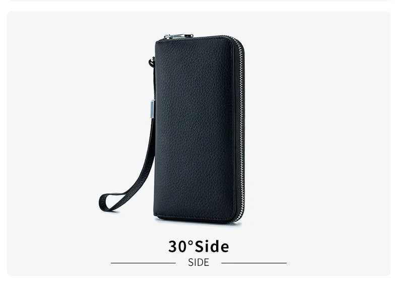 RFID Function Wallet for Women Geniune Leather Luxury Design Long Zipper Handbags Cowhide Card Bags Female Fashion Purse
