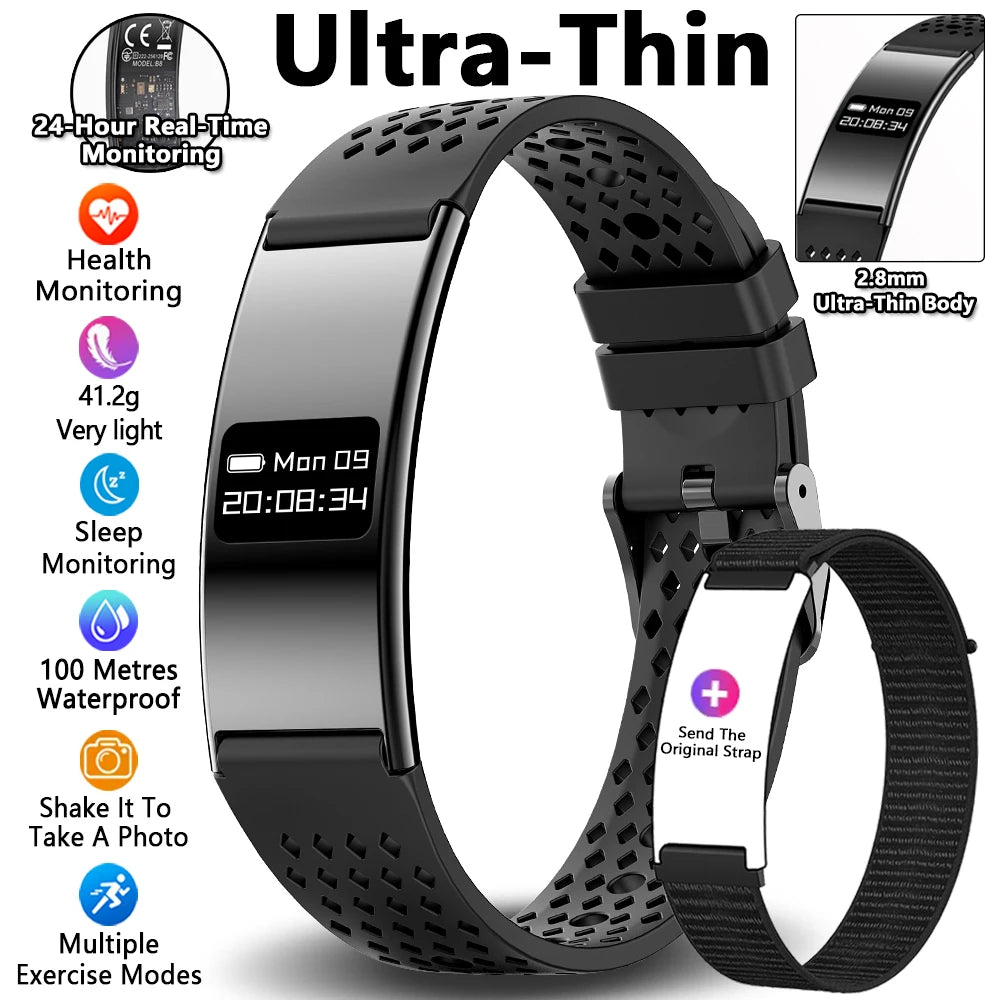 Men Women Smart Bracelet Heart Rate Sleep Monitor Health Smart Band Waterproof Sports Fitness Tracker Smartwatch For Android iOS