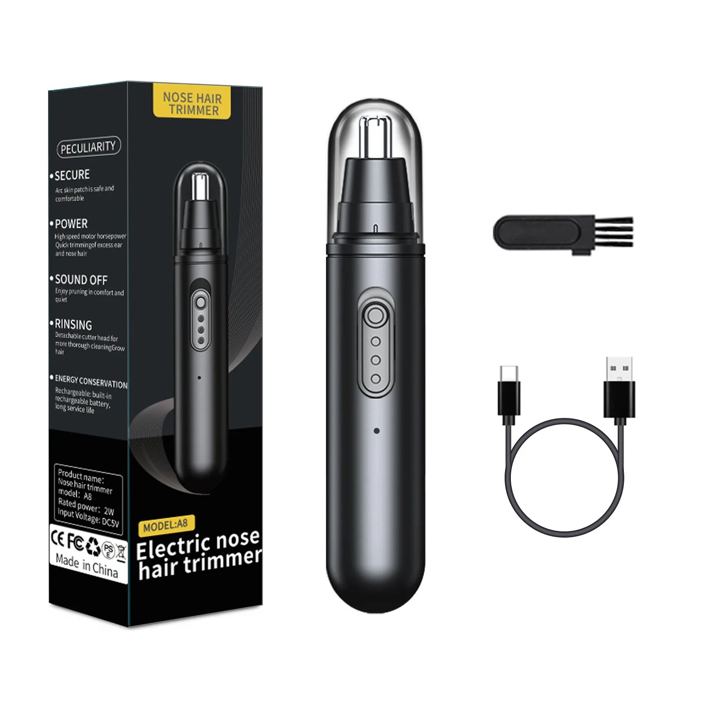 Mini Pocket Nose Hair Trimmer Painless Clipper Nose Ears Hair Eyebrow Waterproof Portable Trimmer For Men Women