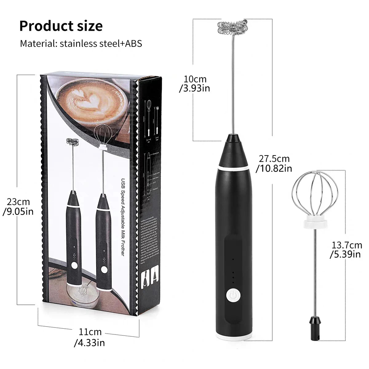 Electric egg beater, milk frother, 3-speed USB charging handheld cream mixer, cream stick, kitchen tool, food mixer