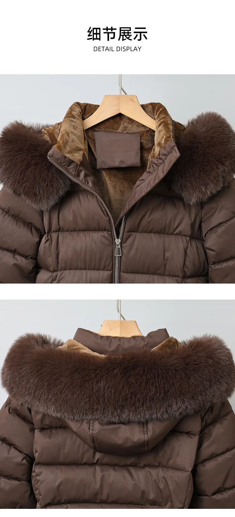 Winter Large Fur Coat Women With Belt Hooded Fur Collar Puffer Jacket Women New Warm Loose Parka Ladies Cotton Padded Overwear