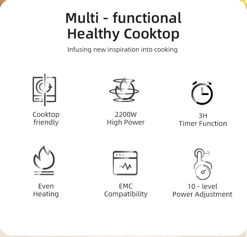 2200W Electric Ceramic Stove Cooktop Tea Maker Electric Hot Plate Heater Stove Heating Furnace Tea Stove Home Water Boiler 220V