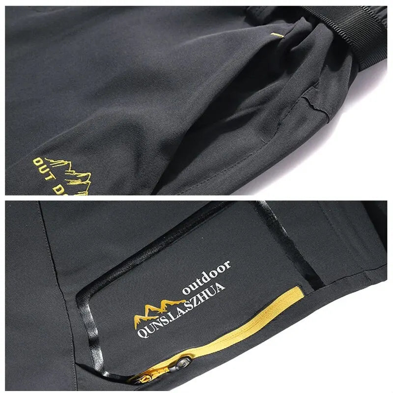 Spring Hiking Pants Men Waterproof Can be converted into shorts Fishing Wear Climbing Clothes Quick Dry Anti-UV Trousers