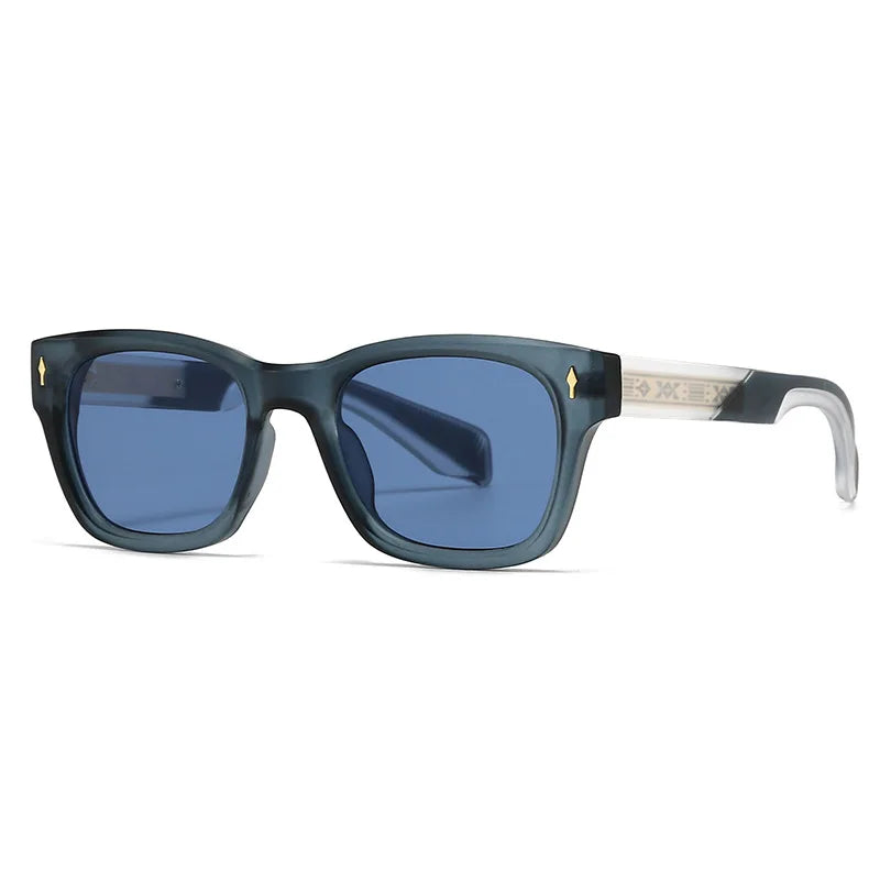 Hot Sale New Polarized Sunglasses Male Fashion Black Travelling UV400 Shades Men Women Classic Square High Quality Rivet Glasses