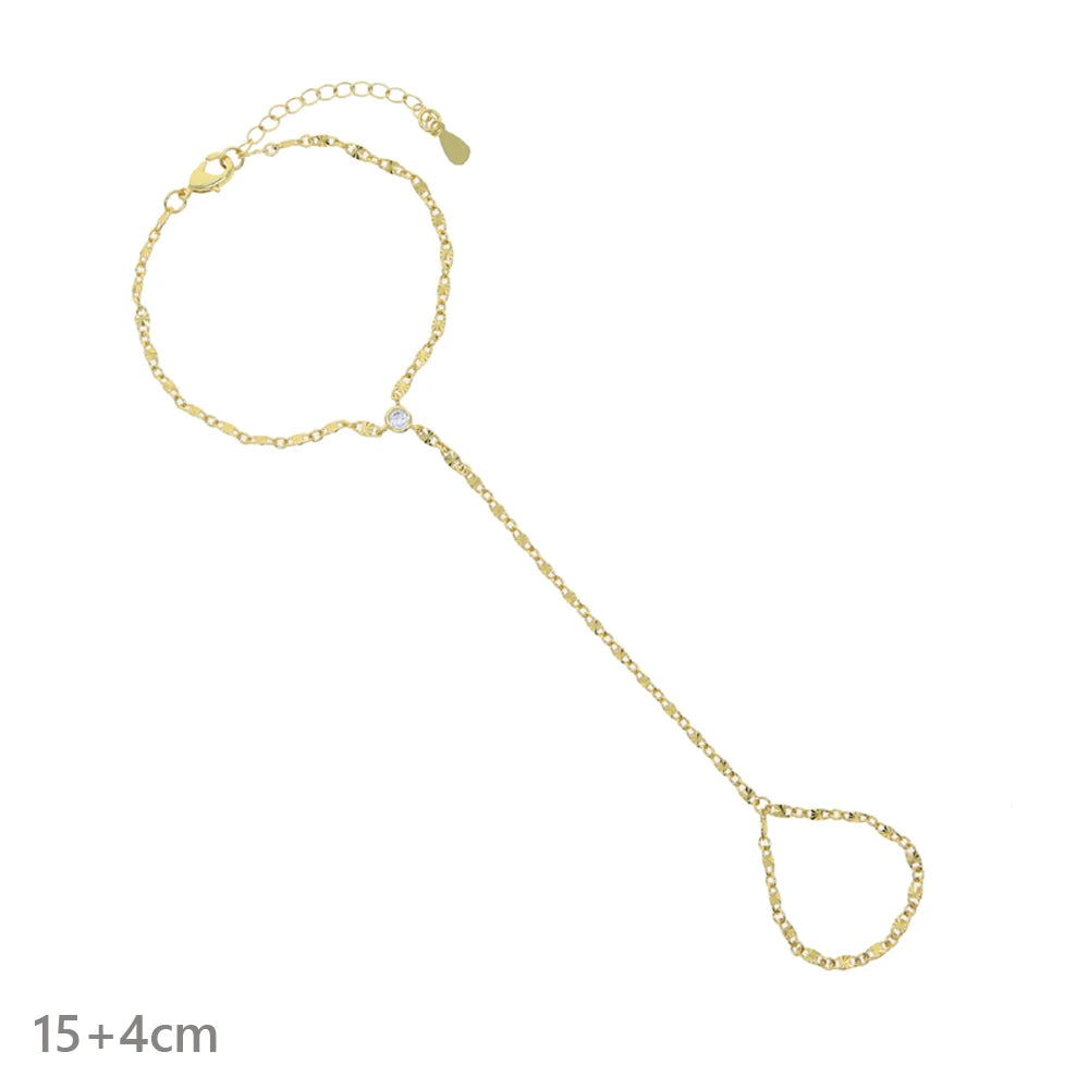 New Iced Out Oval CZ Choker Bracelet Silver Color Bling Lariat Long Bar Round Stone Long Tassel Bangle Women Jewelry