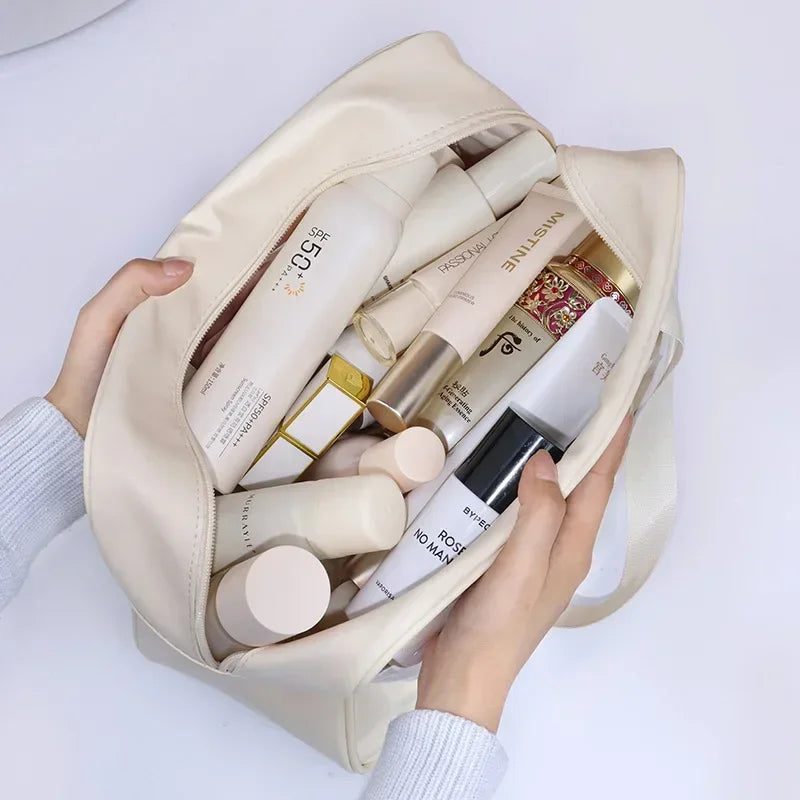 Women's Clear Makeup Bag Portable Travel Cosmetic Bag Large Capacity Bath Bag Multifunctional Waterproof Storage Compartment