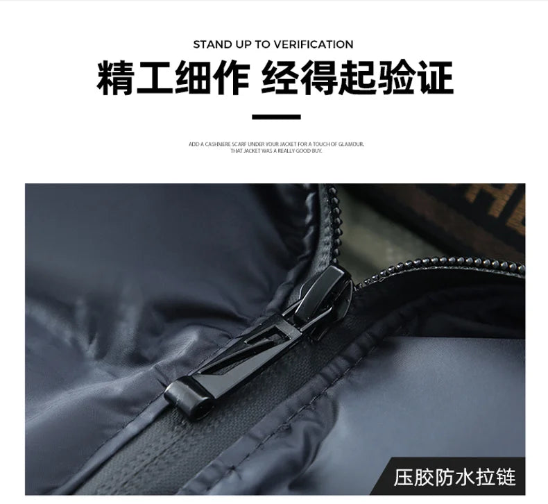 Winter Men Casual Parkas Solid Color Warm Thickened Jacket for Men Quality Turn-down Collar Male Overcoat 2024 Fashion All-match