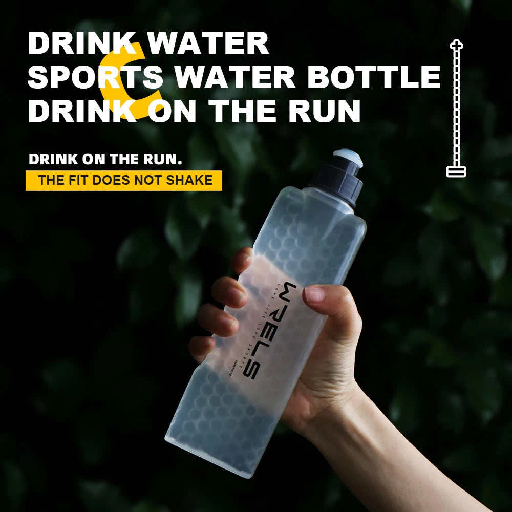Upgraded Curved Sports Water Bottle with Easy Grip Running Cycling Belt Pack Fitness Hydration
