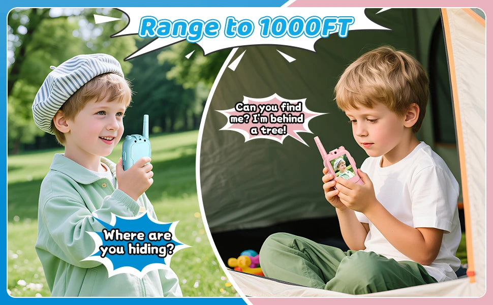 NEW Airiton Kids Video Walkie Talkie Long Range No Internet Connection With Camera Toys For Home Outdoor Christmas Gifts For Kid