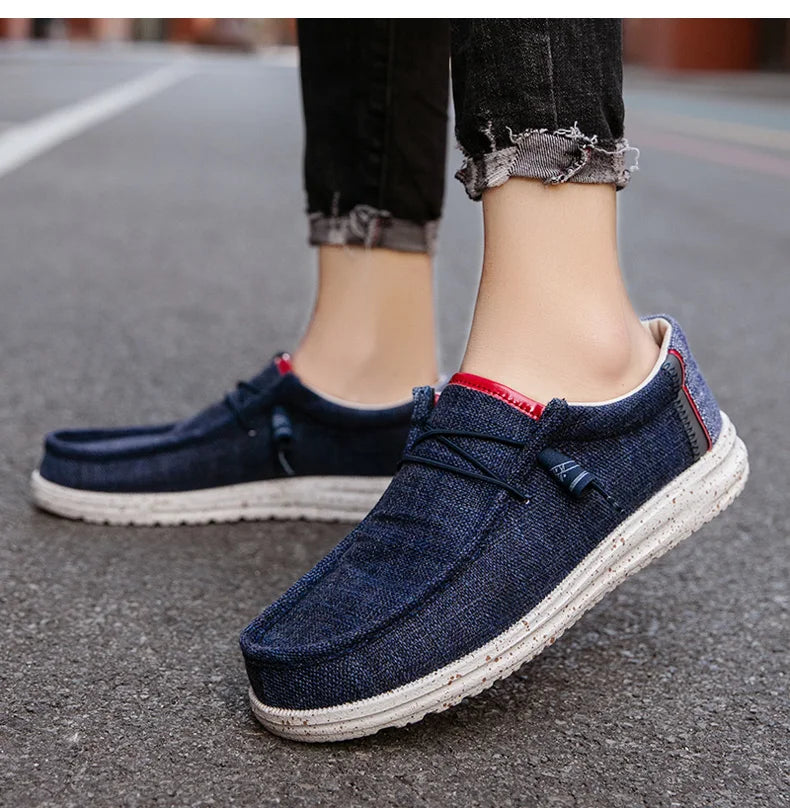 Summer Breathable Men Canvas Shoes Canvass Dude Shoes 2023 Casual Light Big Size 48 49 50 Dropshipping