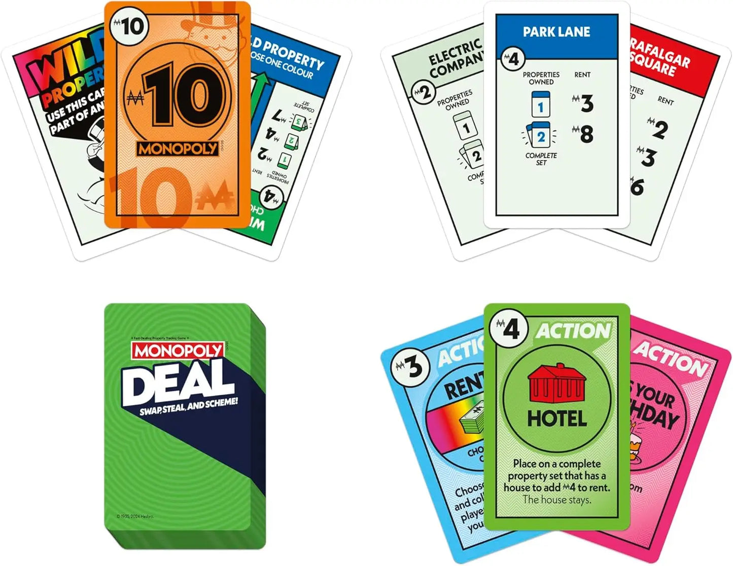 Monopoly Deal Card Game English Version Quick-Playing Card Game for Battle Kids Board Game Puzzle Poker Christmas Birthday Gift