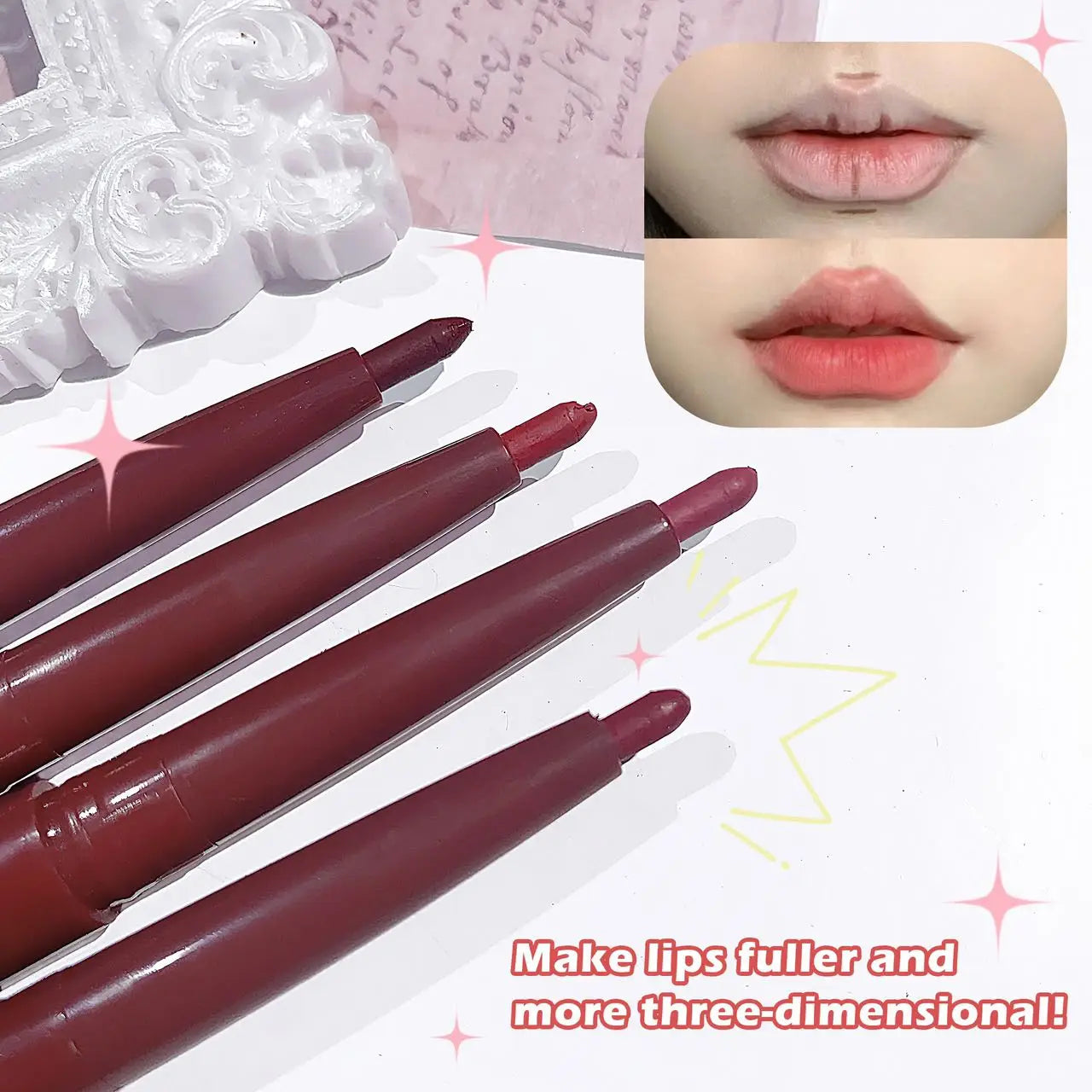 Waterproof Lip Liner & Gloss Set – High Pigment, Long-Lasting, DIY Lip Looks, Unisex, Certified, Smooth & Non-Irritating