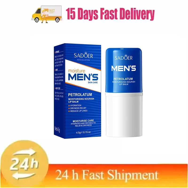 Men Lip Balm Moisturizing Hydration Fading Lip Lines Anti-Cracking Remove Dead Skin Refreshing And Not Greasy Exquisite Lip Care