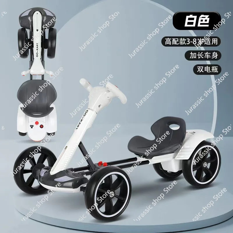 Children's Electric Kart Free Installation Can Sit Electric Car Children Charging Remote Control Folding Stroller
