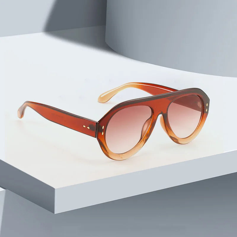 2025 New in Vintage Sunglasses for Women Modern Fashion Red Gradient Round Glasses Glasses Women Gift for Womens Sunglasses