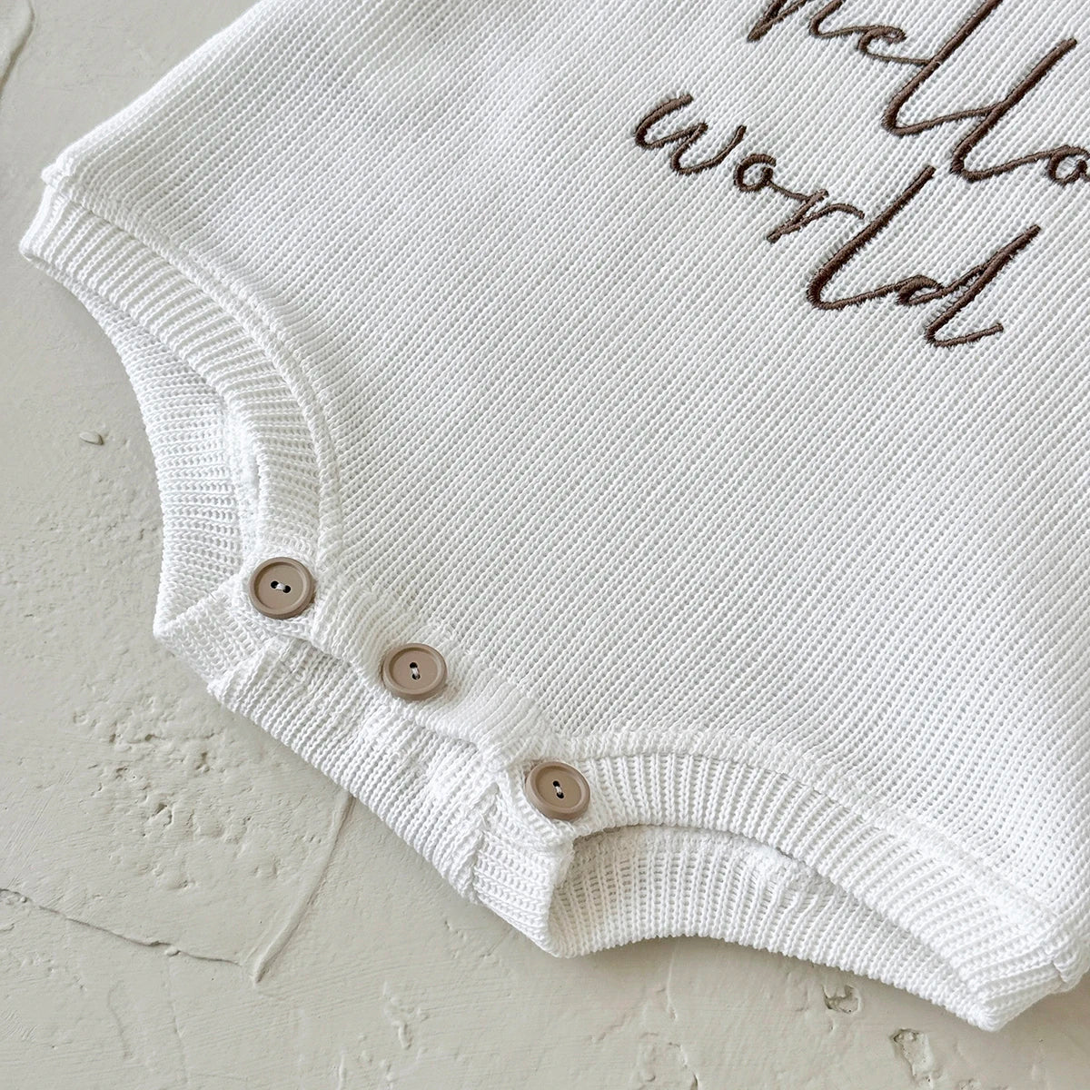 2025 Spring Newborn Baby Clothing Cotton English Embroidered Baby Jumpsuit