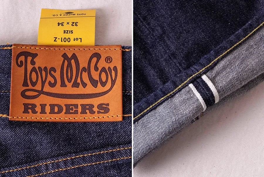 TOYS McCOY LOT 001Z pays tribute to LXX (taxi driver) left twill retro red ear jeans