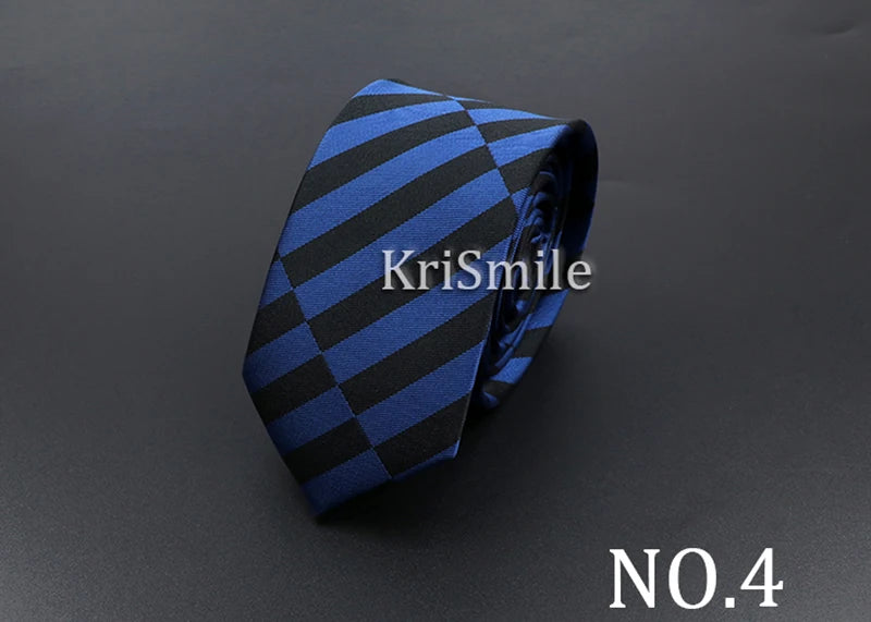 Mens 5cm Slim Tie Striped Plaid Red Black Narrow Necktie For Wedding Party Business Men Formal Suit Shirt Cravats Accessory Gift