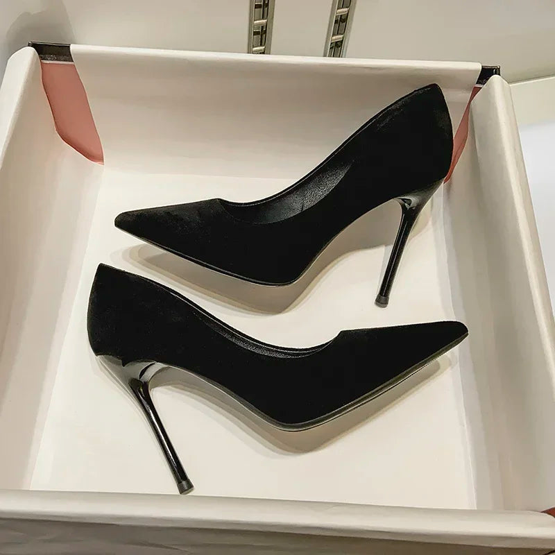 Women Shoes 2024 summer New Women Pumps Suede High Heels Fashion Office Shoes Stiletto Party Shoes Female Comfort Women sandals