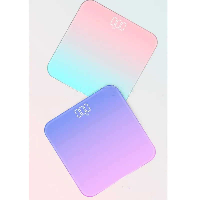 Gradient Color Intelligent LED Electronic Scale Digital Display Glass Weight Scale Balance Body Electronic Scale For Weight