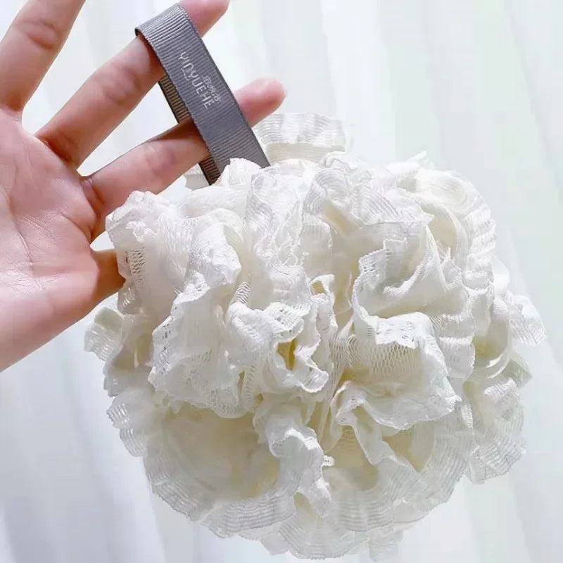 Soft Bath Scrub Bath Ball Body Clean Bath Puff Bathroom Supplies  Flower Scrubbing Bubble Shower Mesh Sponge Back Brush