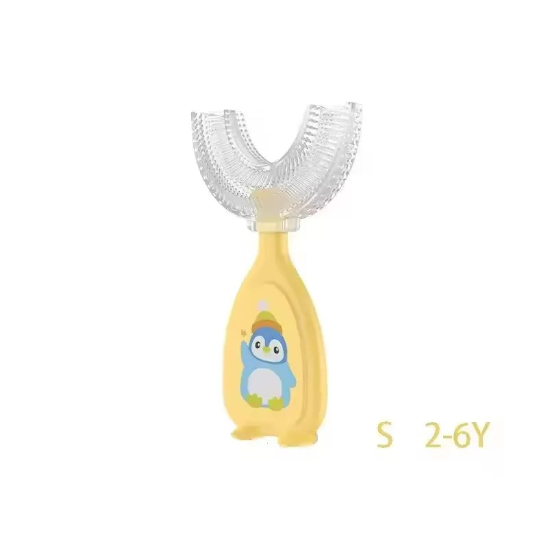 360 Degree U-Shaped Kids Toothbrush Soft Silicone Bristles Waterproof Oral Care Teeth Whitening Children's Health Brush